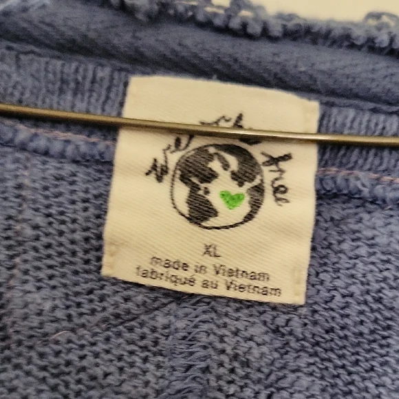 We The Free Blue Distressed Top - Picture 2 of 3